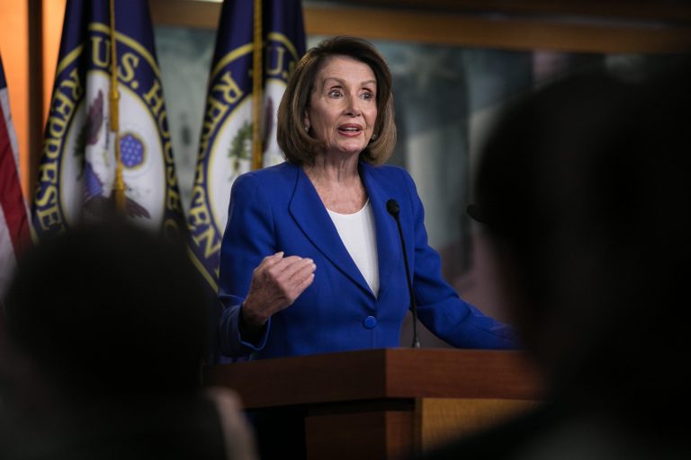 House Speaker Nancy Pelosi, D-CA, speaks during her weekly press conference on Capitol Hill, Thursday, January 31.2019.