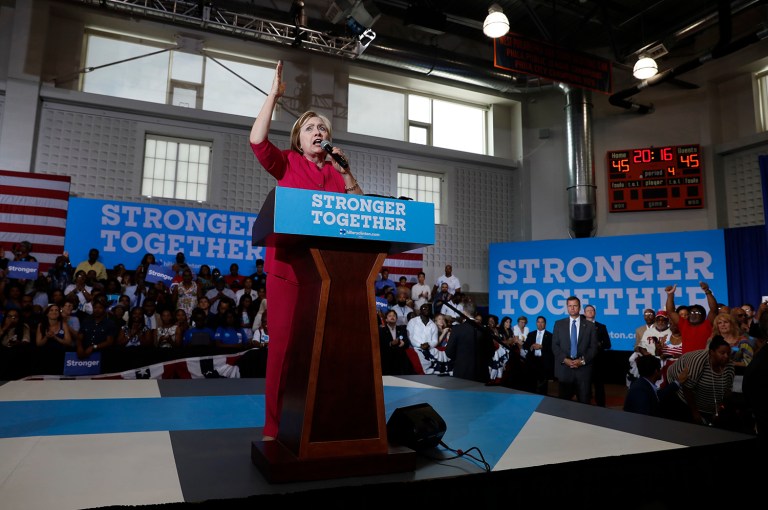 The super PAC supporting Hillary Clinton's campaign is reducing its presence on television in September. (AP Photo/Carolyn Kaster)