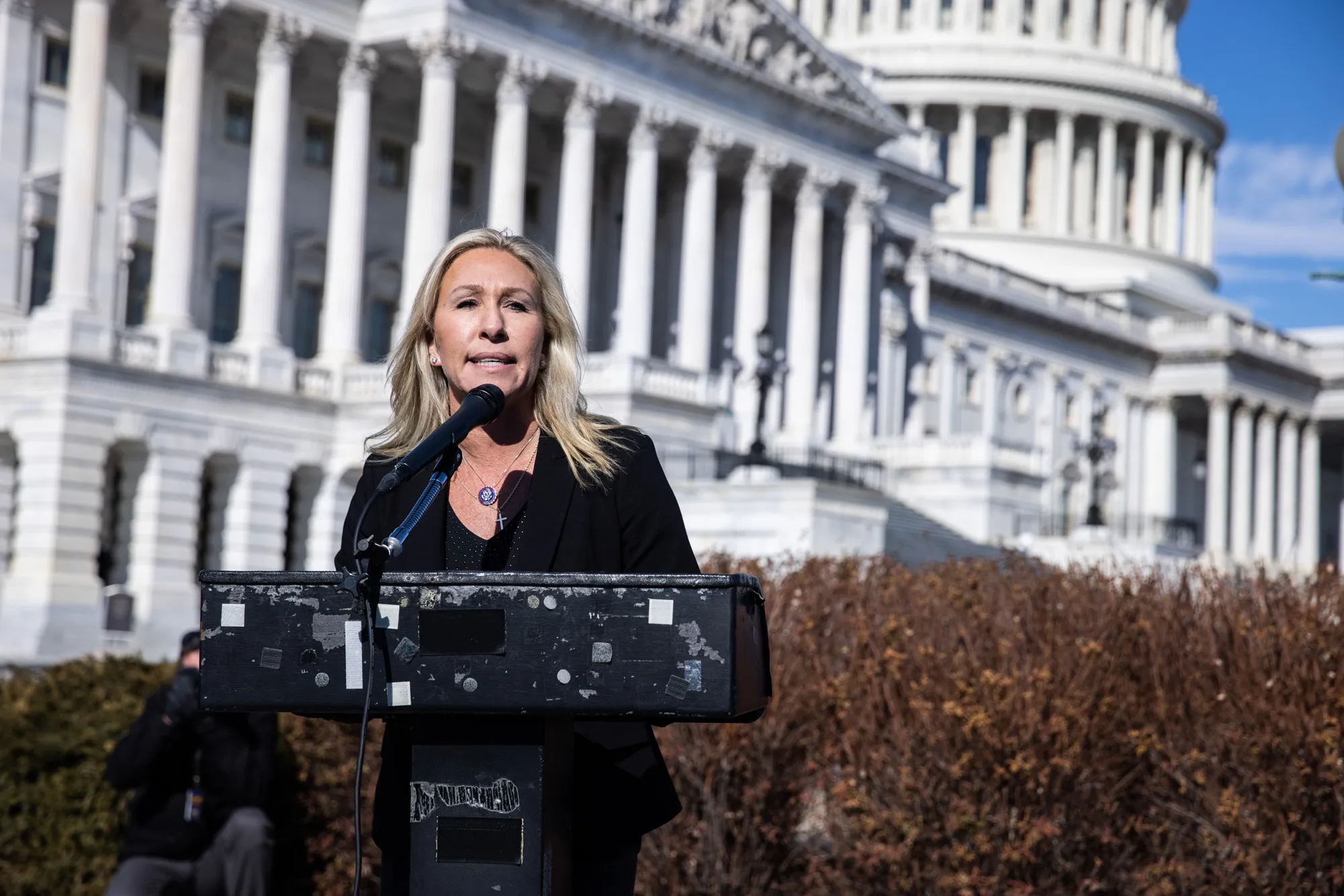Greene disregards GOP leadership rebuke over Holocaust references and instead points finger at Democrats