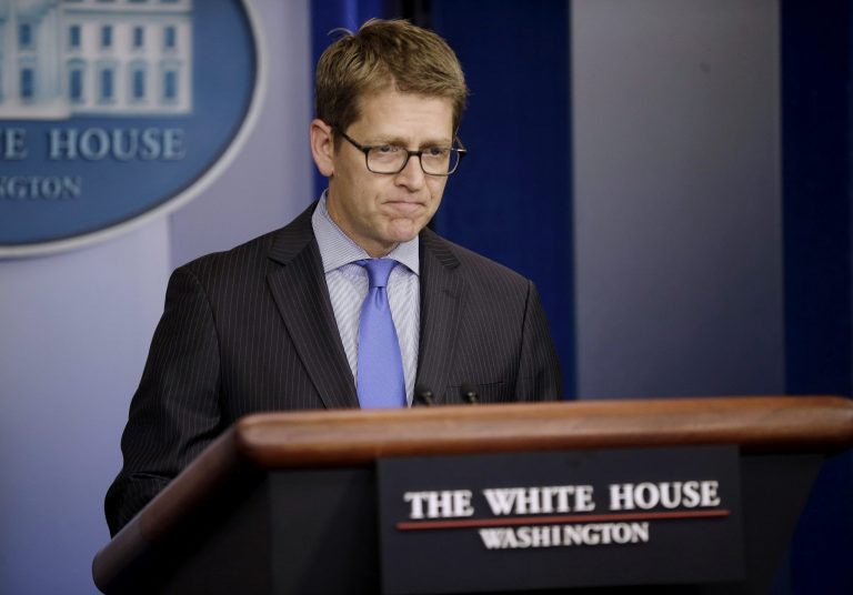 White House press secretary Jay Carney defended sanctions against Iran during a news conference on Tuesday.ÃÂ (AP Photo/Pablo Martinez Monsivais)