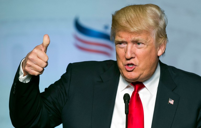 Speaking at the Iowa Faith and Freedom Coalition Presidential Forum in September 2015, Trump said, 