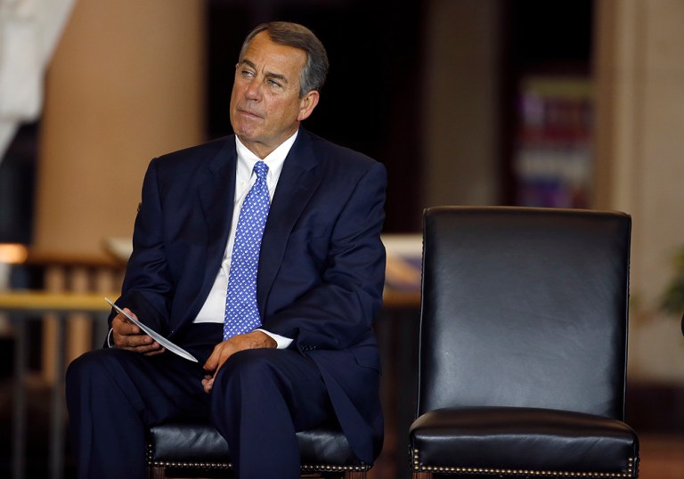 Former House Speaker John Boehner said he tried unsuccessfully to get Supreme Court Justice Antonin Scalia to be Sen. Bob Dole's running mate 20 years ago. (AP Photo/Alex Brandon)