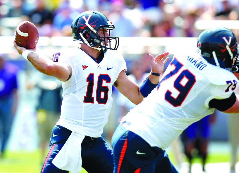 LM Otero/AP
Virginia quarterback Michael Rocco already has thrown eight interceptions this season.