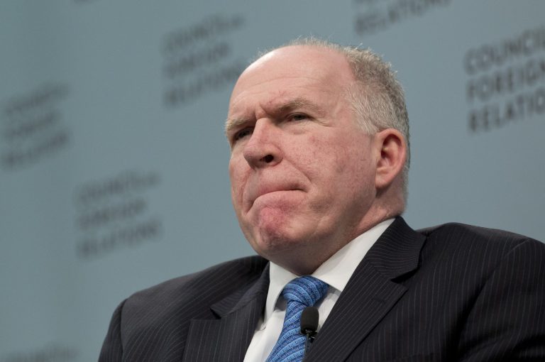 CIA Director John Brennan pauses as he speaks at the Council on Foreign Relations, Tuesday, March 11, 2014, in Washington. (AP Photo/Carolyn Kaster)