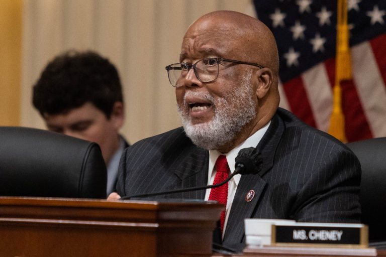 Chairman Bennie Thompson (D-MS) is seen at a Jan. 6 committee hearing on Thursday in Washington.