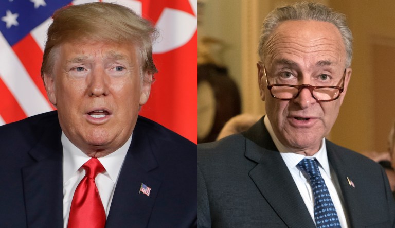 Donald Trump and Chuck Schumer