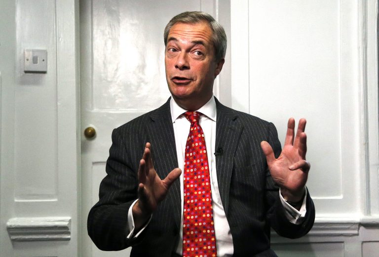 Former UK Independence Party (UKIP) leader Nigel Farage predicted Austria will follow the example of England and America to become the next western country whose citizens stand up to the government. (AP Photo/Frank Augstein)