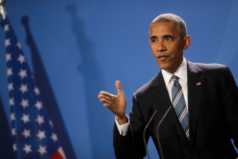President Obama appeared to acknowledge that his endorsements may not help abroad. (AP Photo/Markus Schreiber).