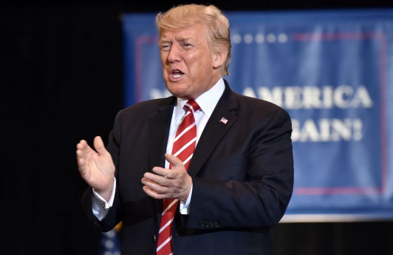 Donald Trump Insults the Media, Jeff Flake, John McCain, and NAFTA at His Phoenix Rally