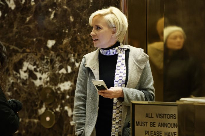"Morning Joe" co-host Mika Brzezinski appeared to be unimpressed with President Trump's first solo news conference Thursday. (AP Photo/Evan Vucci)