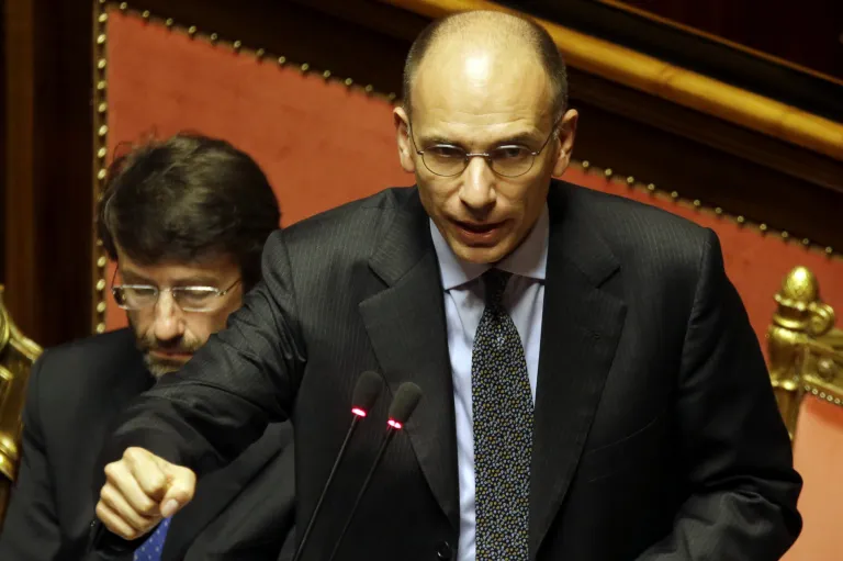 Italian Prime Minister Enrico Letta survived a vote of confidence in parliament Wednesday after the faction of former Prime Minister Silvio Berlusconi turned against Berlusconi and decided to support Letta.ÃÂ (AP Photo/Gregorio Borgia)