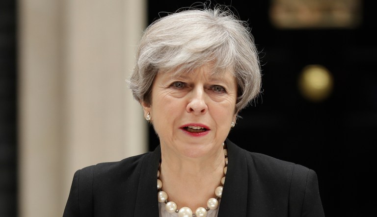 Theresa May pledges a crackdown on Russian intelligence. (AP Photo/Matt Dunham, files)