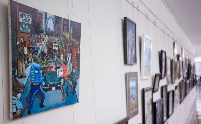 Clay complained on the floor that the painting was removed in an act of 