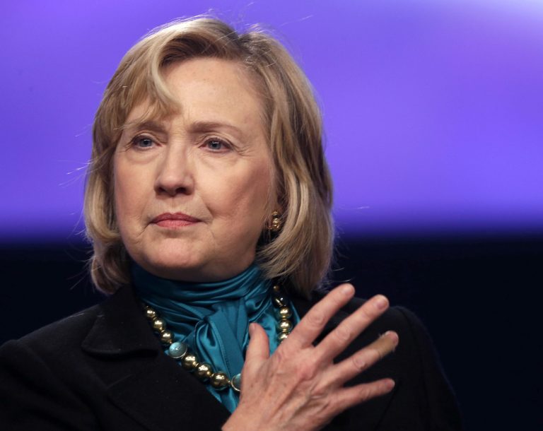 FILE - In this Jan. 27, 2014 file photo, former Secretary of State Hillary Rodham Clinton speaks in New Orleans. The National Archives plans to release about 4,000 pages of previously confidential documents involving former President Bill Clinton's administration. Some of the topics include the president's health care task force and the 9/11 Commission Report. The papers could shed light on Clinton's presidency and provide insight into a future presidential candidate: former first lady Hillary Rodham Clinton. (AP Photo/Gerald Herbert, File)