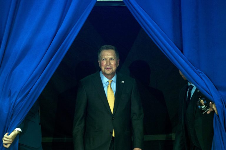 In Ohio, the crossover vote mainly went against Donald Trump. More than one in four Republican ballots were cast by self-described independents, according to the exit polls, and they broke for Gov. John Kasich 44-35 percent. (AP Photo/Matt Rourke)