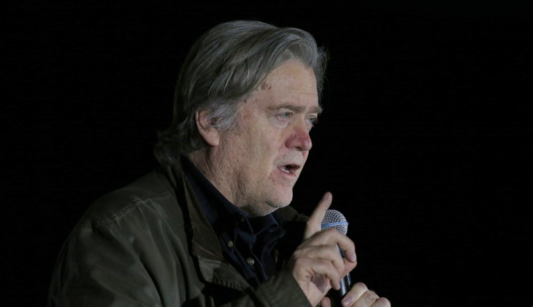 Steve Bannon, the former chief strategist to President Trump, became a pariah as revelations of his comments critical of Trump and his family, revealed in an upcoming book, spread. (AP Photo/Mary Schwalm)