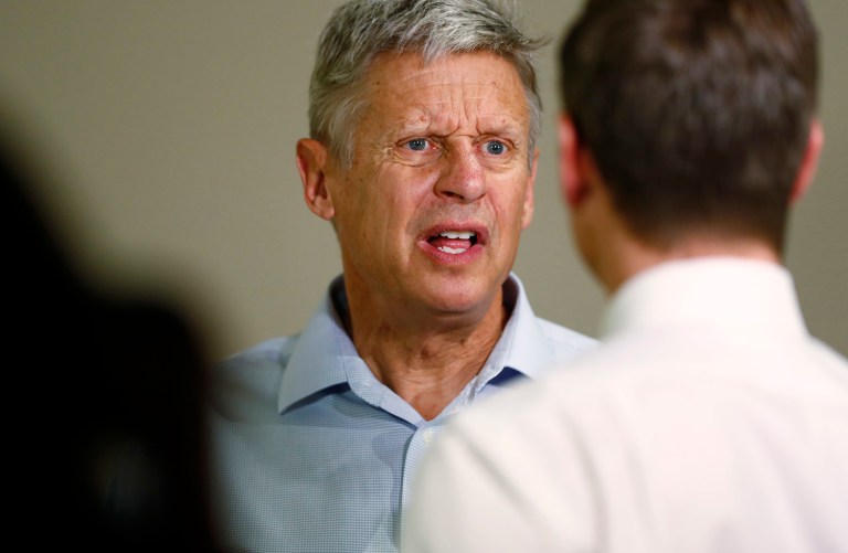 Gary Johnson said he was 