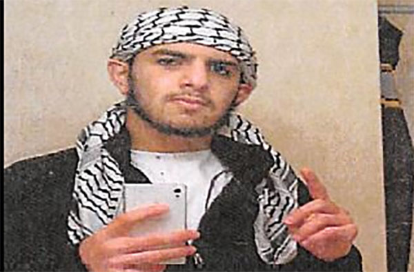 Akram Musleh, a resident of Brownsburg, Ind., was apprehended when he attempted to board a bus from Indianapolis to New York, where he was then scheduled to board a commercial plane bound for Morocco. (Photo from Twitter)