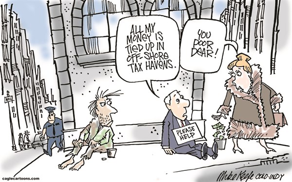 Editorial cartoon: Rich people problems