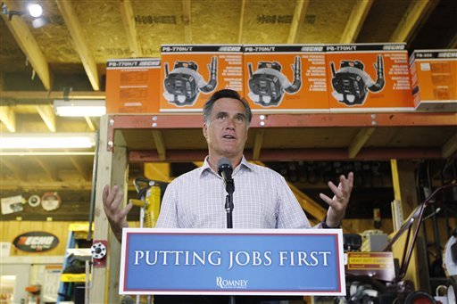 Republican presidential candidate Mitt Romney speaks about job numbers on Friday. He will address the NAACP this week. (AP Photo)