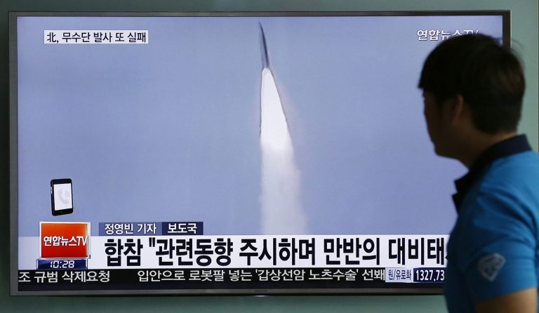 John Kirby confirmed reports that North Korea launched two ballistic missiles this week into the Sea of Japan. (AP Photo)
