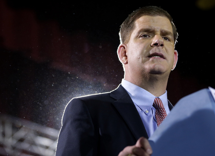 Newly elected Boston Mayor Martin Walsh addresses an audience during a watch party Tuesday, Nov. 5, 2013 in Boston. Walsh defeated Boston City Councilor John Connolly in the mayoral race. Thomas Menino, the city's longest serving mayor, announced earlier this year he would not seek another term after more than two decades in office. (AP Photo/Steven Senne)