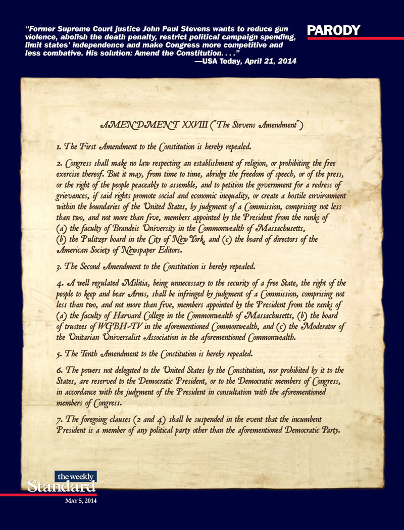 The powers not delegated to John Paul Stevens…