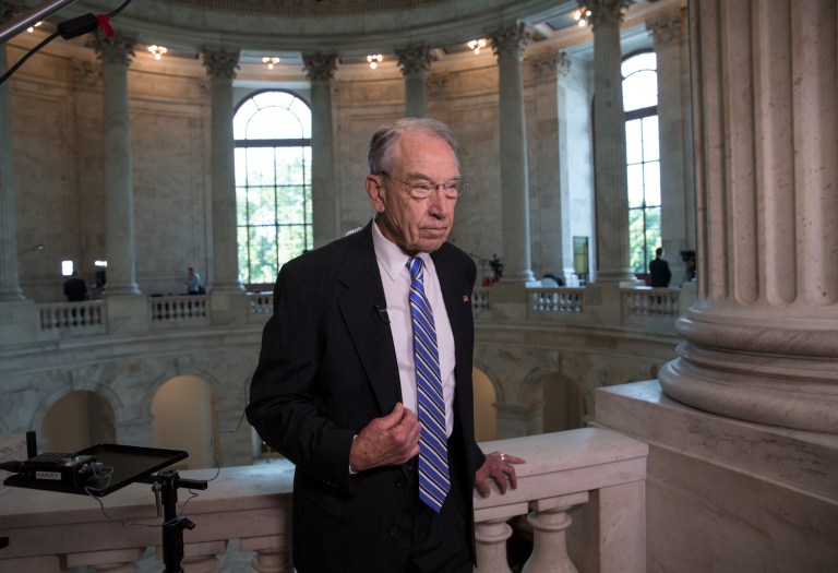 Sen. Chuck Grassley called the study, which is due next month, hastily developed and anti-renewable energy. (AP Photo/J. Scott Applewhite)