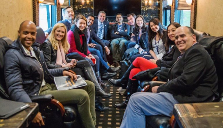 In this photo, Rep. Tim Ryan, D-Ohio, is pictured with Silicon Valley venture capitalists, kicking off a tour of the Rust Belt in Youngstown, Ohio. (Salena Zito)