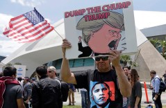 Violent Trump protesters arrested in Anaheim