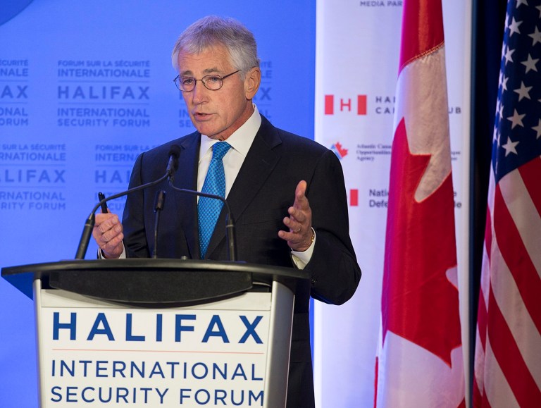 Defense Secretary Chuck Hagel said Friday that climate change is creating both new opportunities and challenges in the Arctic as warmer temperatures and melting ice transform the region. (AP Photo)