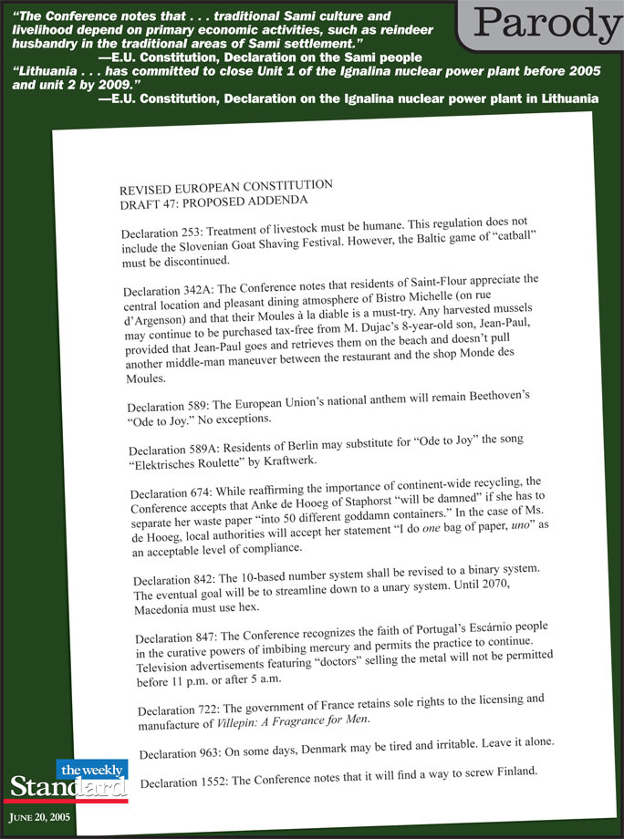 Revised European Constitution