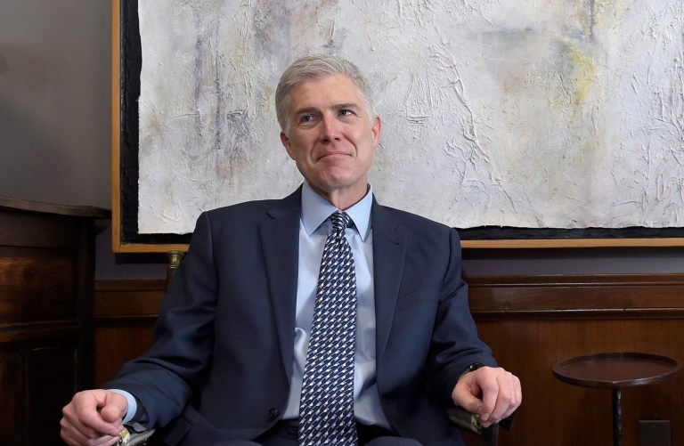 A Democratic senator said Thursday that President Trump is hurting the chances of getting Judge Neil Gorsuch, his Supreme Court pick, confirmed by the Senate by harassing judges over decisions when he disagrees with them. (AP Photo/Susan Walsh)