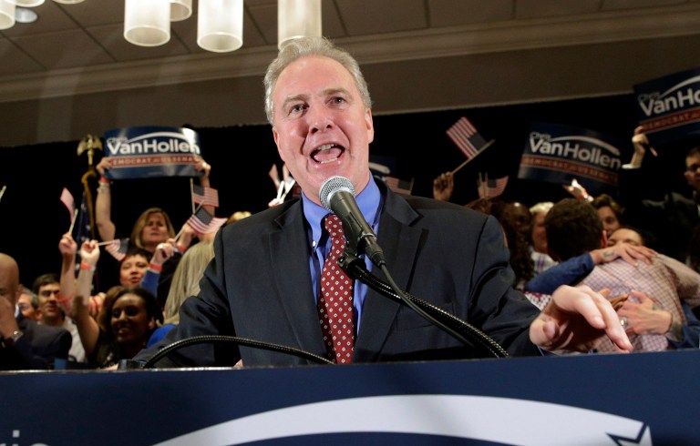 Chris Van Hollen's campaign is receiving aid from far more outside groups, some of which actually don't have to disclose donors. (AP Photo/Patrick Semansky)