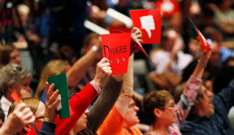 One might get the impression that large segments of both parties are determined to lose the next congressional and presidential elections. And that both deserve to. (AP Photo/David Zalubowski)