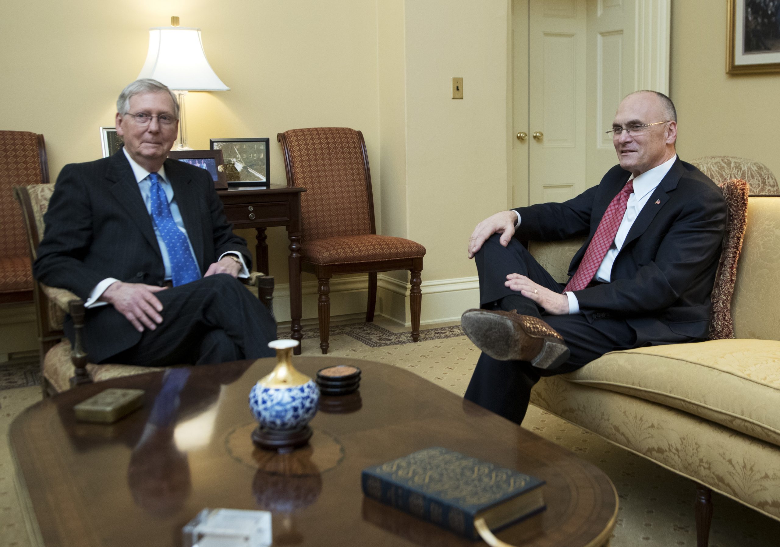 Smelling blood, Left ups pressure on Puzder