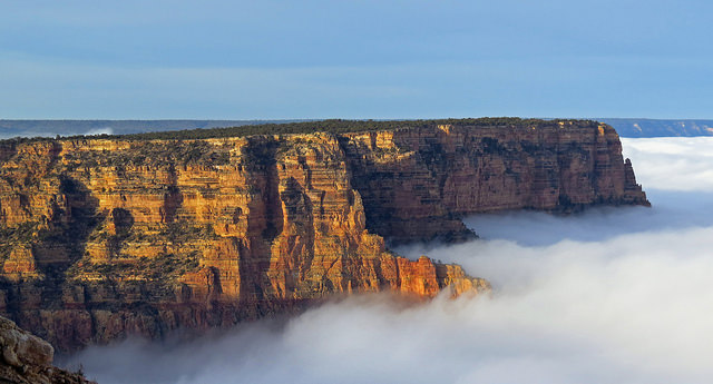 These amazing clouds that filled the Grand Canyon will make your day