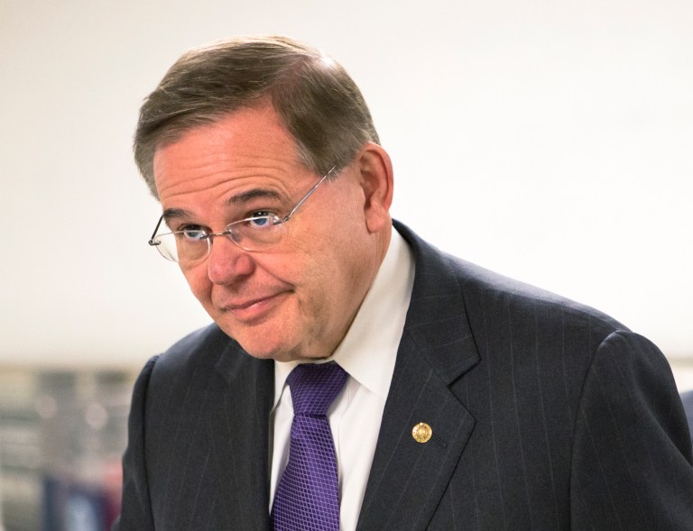 Sen. Robert Menendez, D-N.J., is defending himself against new allegations that he improperly assisted two fugitive bankers from Ecuador. (AP/J. Scott Applewhite)