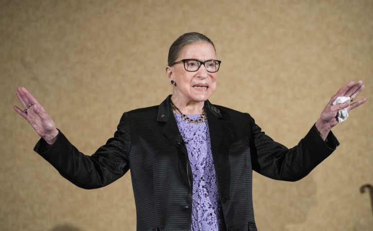 Ruth Bader Ginsburg denouncing Colin Kaepernick's protest is a departure from the Left's general stance on that issue. (AP Photo)
