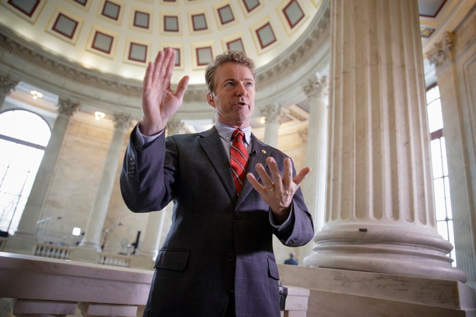 Sen. Rand Paul, R-Ky., escalated an already-tense war of words with Arizona Sen. John McCain Thursday morning, by suggesting that it's time for McCain to leave the Senate. (AP Photo/J. Scott Applewhite)