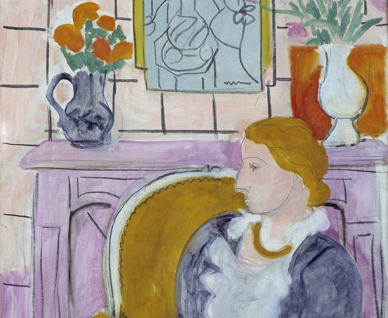 This undated image released by Henie Onstad Kunstsenter on Friday April 5, 2013, shows part of the painting 