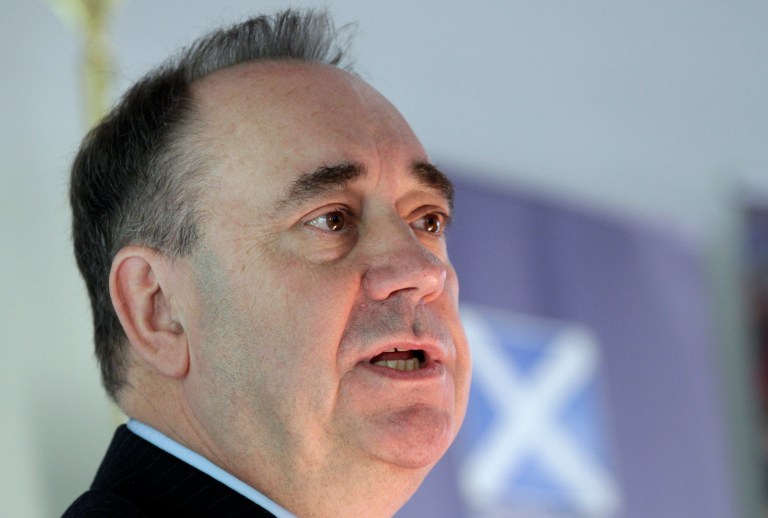 Salmond puts cash before country. (AP Photo/Yves Logghe)