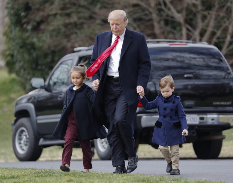 President Trump's young granddaughter Arabella Kushner performed a song in Chinese for President Xi Jinping. (AP Photo/Pablo Martinez Monsivais)