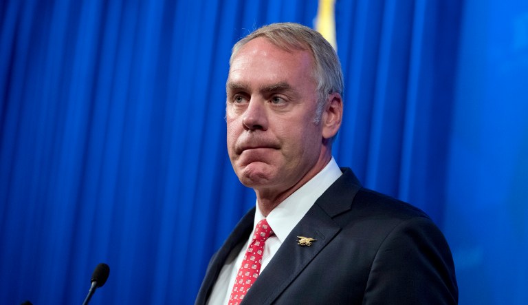 The Interior Department submitted the records to the House Oversight and Government Reform Committee detailing flights on chartered government and private planes by former Interior secretaries Ken Salazar and Sally Jewell. (AP Photo/Andrew Harnik)