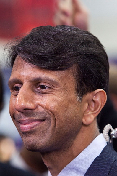 HEMPSTEAD, NY - OCTOBER 16:  Louisiana Governor Bobby Jindal speaks to members of the media at Hofstra University after the second presidential debate on October 16, 2012 in Hempstead, New York. (Photo by Andrew Burton/Getty Images)