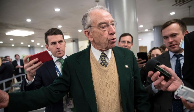 Senate Judiciary Committee Chairman Chuck Grassley, R-Iowa, (pictured above) and the letter's co-author, Sen. Lindsey Graham, R-S.C., are not recommending that charges be brought against the Trump dossier's author, Christopher Steele. Rather, they're recommending an investigation into whether Steele lied to the FBI. (AP Photo/J. Scott Applewhite)
