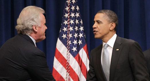  GE CEO Jeff Immelt and President Obama. AP Photo. 