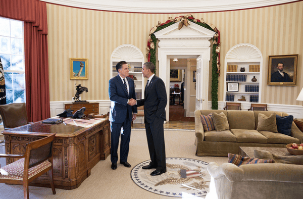 Photo: Romney and Obama shake hands in the Oval Office; pledge to ‘stay in touch’