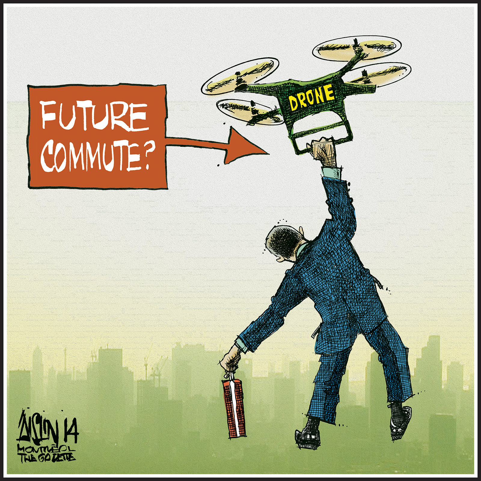 Editorial Cartoon: The commute of the future