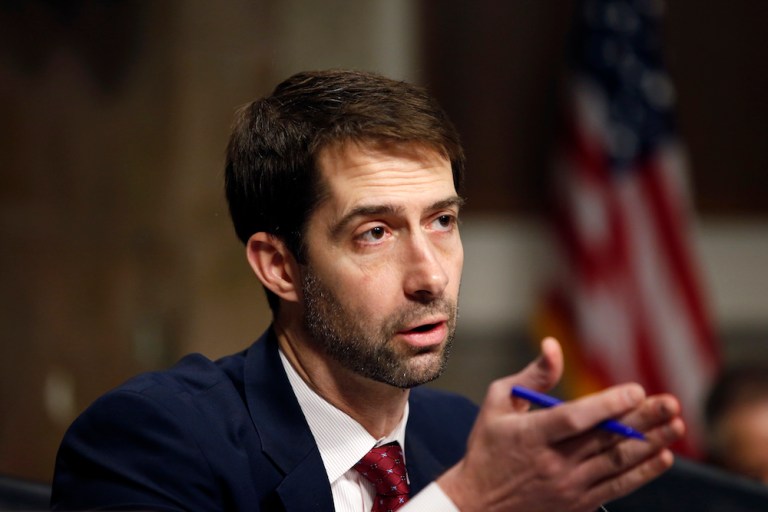 Sen. Tom Cotton has agreed to remove his Iran amendment from the energy and water spending bill. (AP Photo/Alex Brandon)